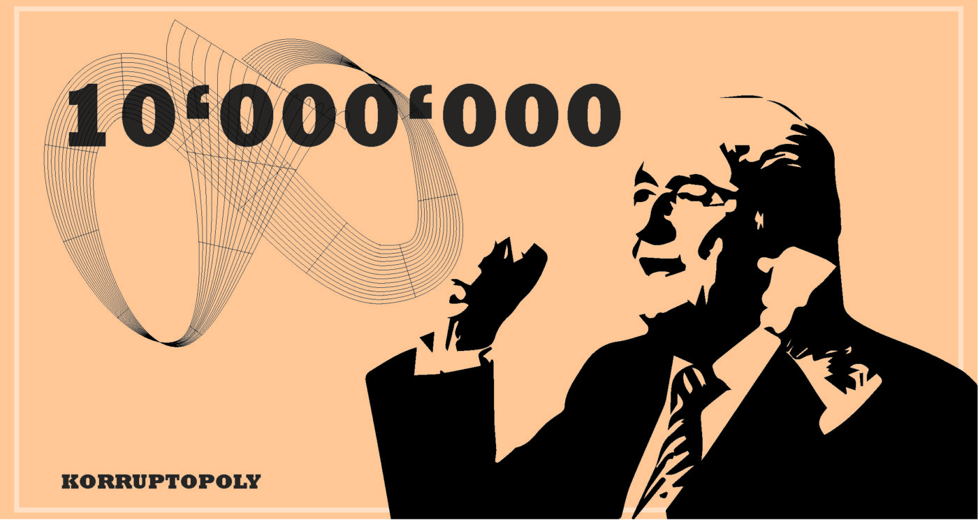 Die 10-Millionen Note für das Korruptopoly mit Ex-FIFA-Präsident Sepp Blatter.